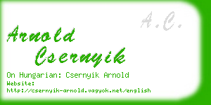 arnold csernyik business card